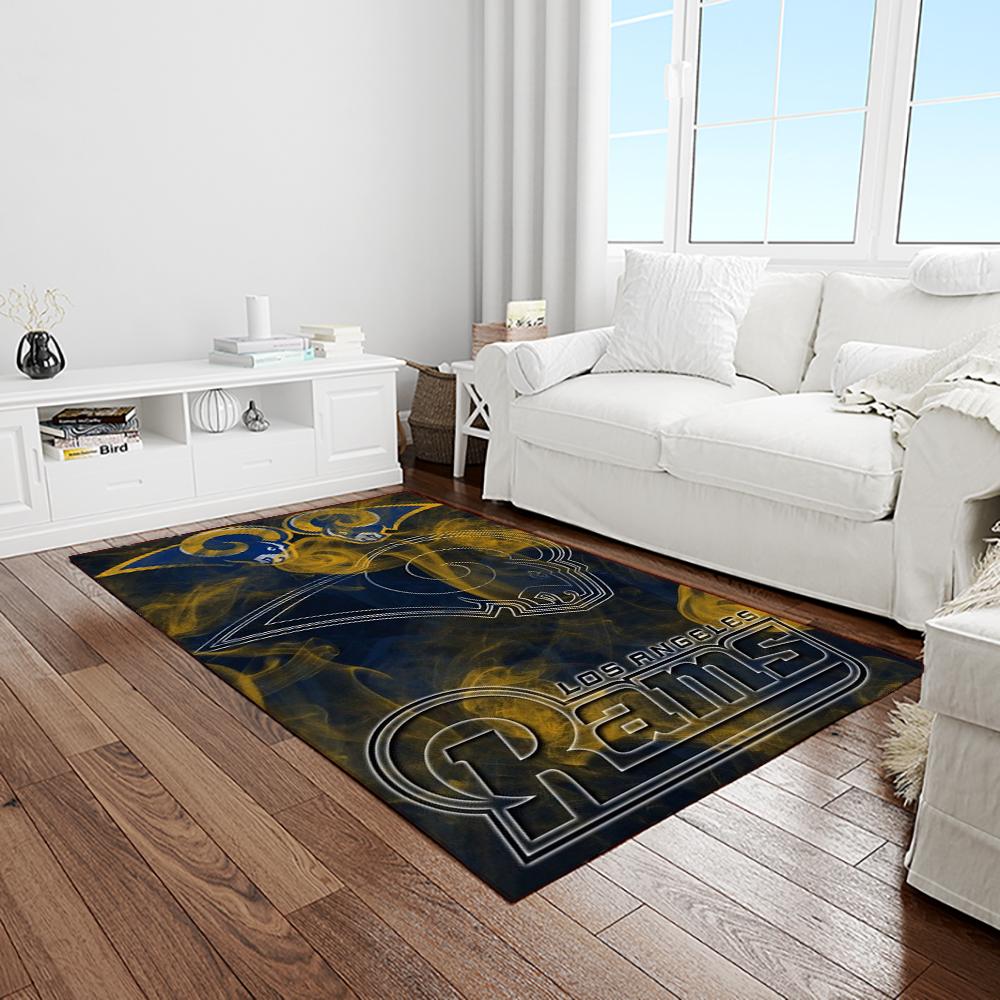NFL Los Angeles Rams Football Team Logo Rectangle Area Rug LAR17