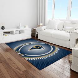 NFL Los Angeles Rams Football Team Logo Rectangle Area Rug LAR18