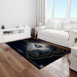NFL Los Angeles Rams Football Team Logo Rectangle Area Rug LAR19