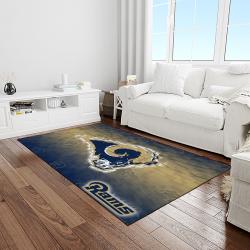NFL Los Angeles Rams Football Team Logo Rectangle Area Rug LAR22