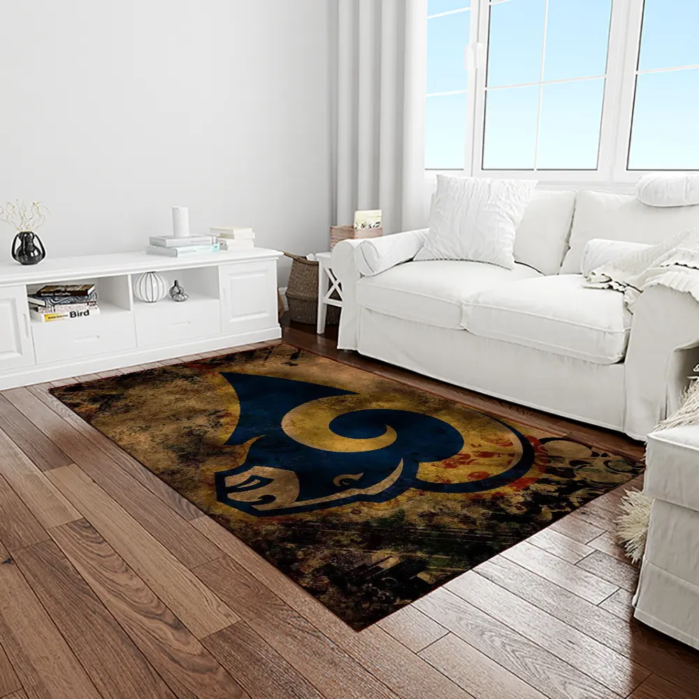 NFL Los Angeles Rams Football Team Logo Rectangle Area Rug LAR28