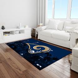 NFL Los Angeles Rams Football Team Logo Rectangle Area Rug LAR29