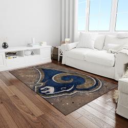 NFL Los Angeles Rams Football Team Logo Rectangle Area Rug LAR45