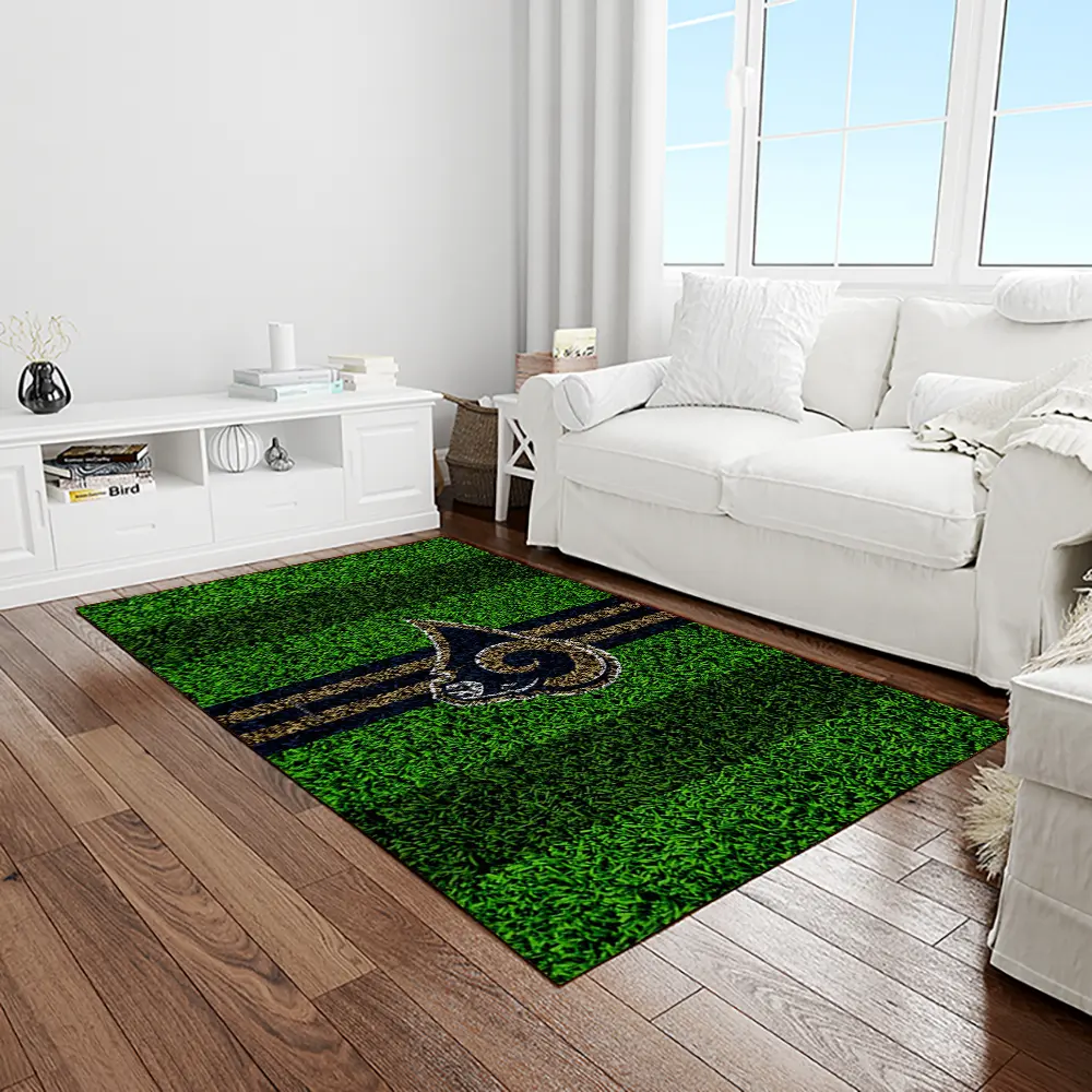 NFL Los Angeles Rams Football Team Logo Rectangle Area Rug LAR46