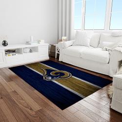 NFL Los Angeles Rams Football Team Logo Rectangle Area Rug LAR53