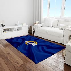 NFL Los Angeles Rams Football Team Logo Rectangle Area Rug LAR55
