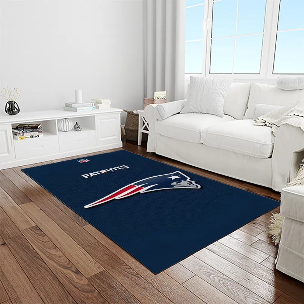 NFL New England Patriots Football Team Logo Rectangle Area Rug NEP14