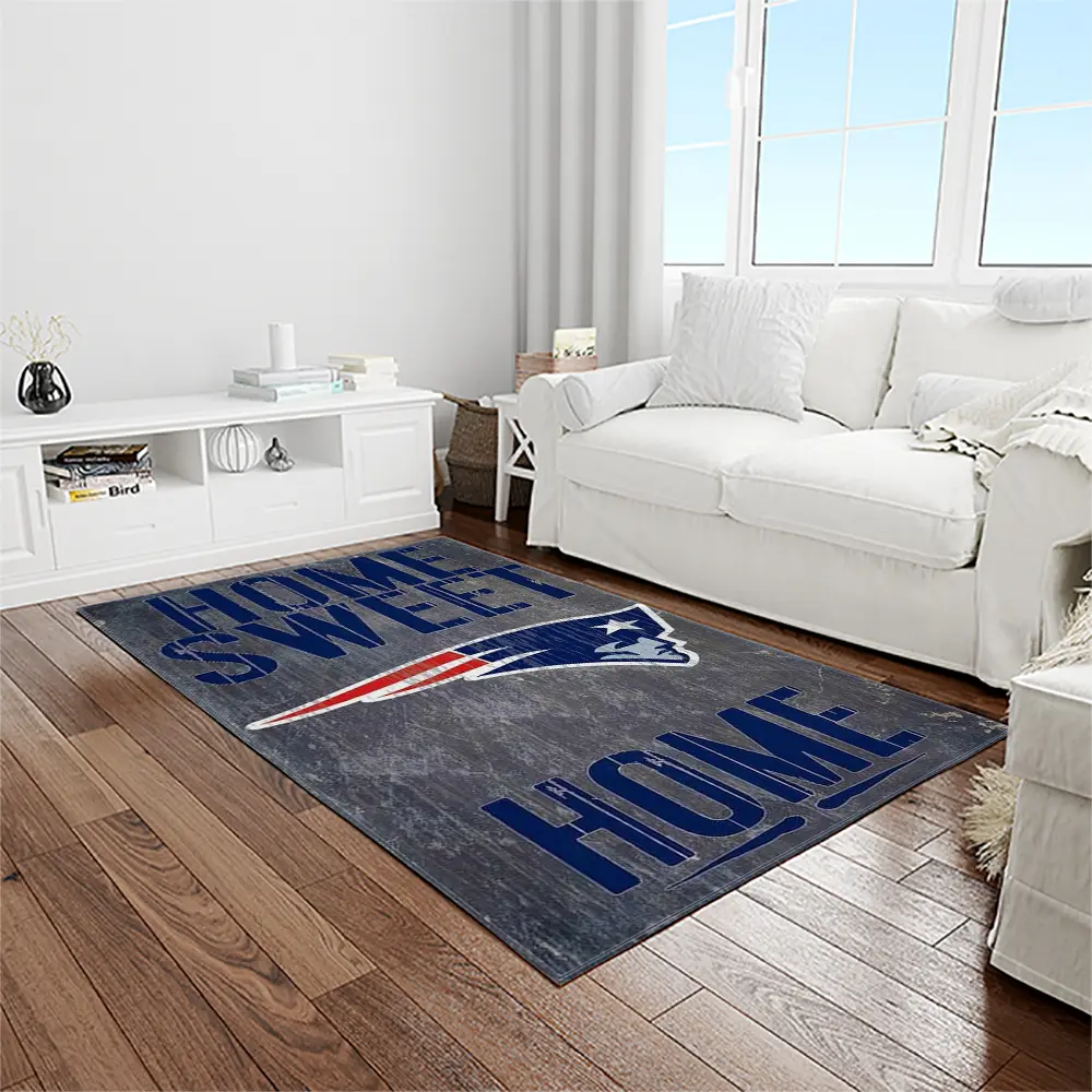 NFL New England Patriots Football Team Logo Rectangle Area Rug NEP16