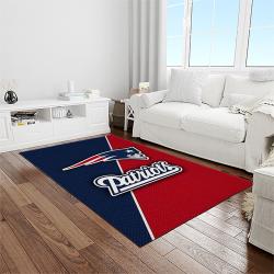 NFL New England Patriots Football Team Logo Rectangle Area Rug NEP24