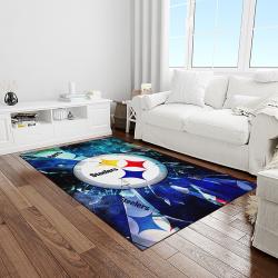 NFL Pittsburgh Steelers Football Team Logo Rectangle Area Rug PTTS04
