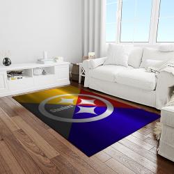 NFL Pittsburgh Steelers Football Team Logo Rectangle Area Rug PTTS05