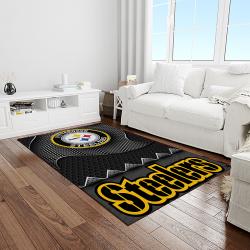 NFL Pittsburgh Steelers Football Team Logo Rectangle Area Rug PTTS08