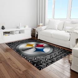 NFL Pittsburgh Steelers Football Team Logo Rectangle Area Rug PTTS13
