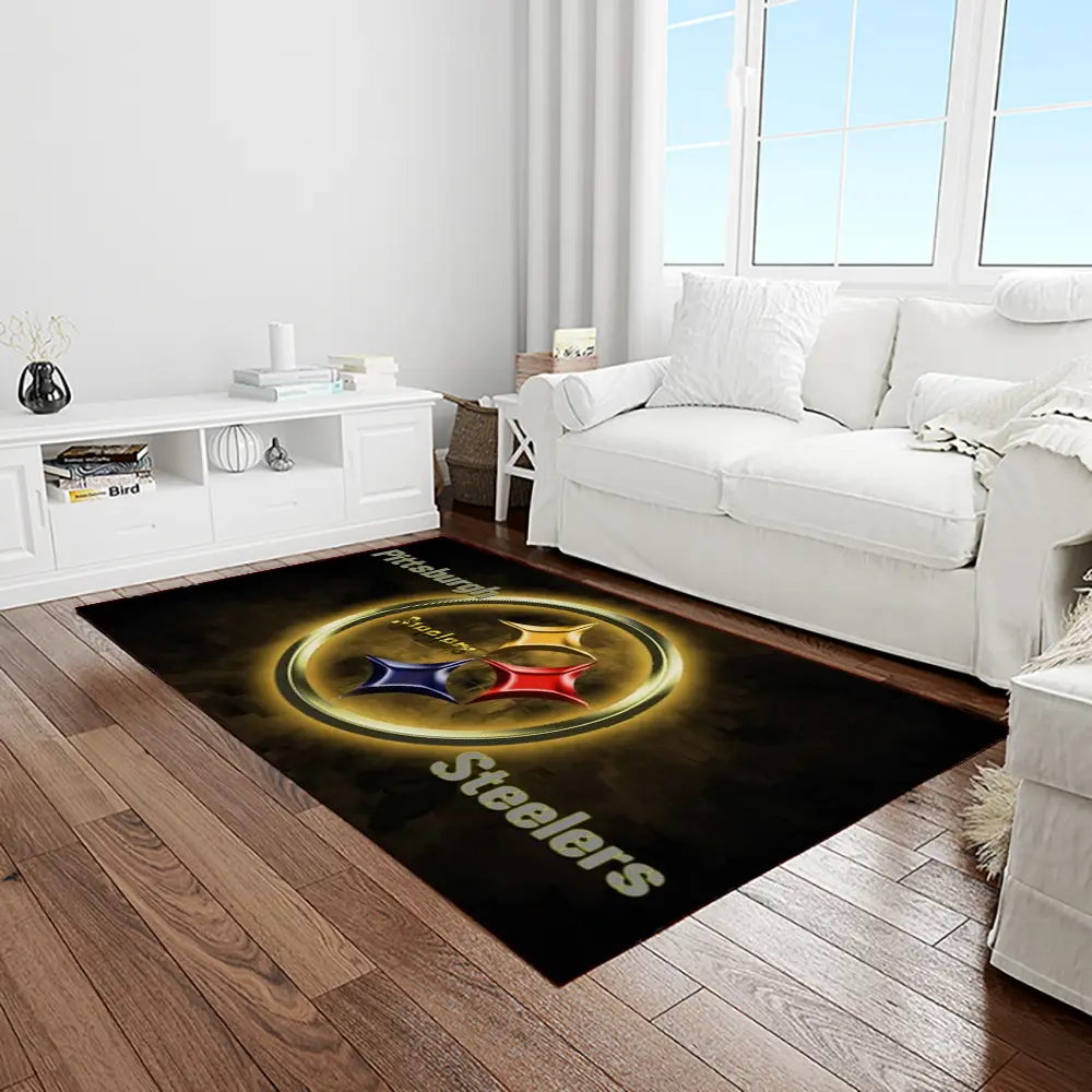 NFL Pittsburgh Steelers Football Team Logo Rectangle Area Rug PTTS16