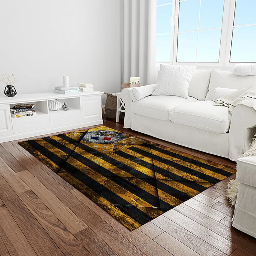 NFL Pittsburgh Steelers Football Team Logo Rectangle Area Rug PTTS22