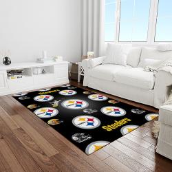 NFL Pittsburgh Steelers Football Team Logo Rectangle Area Rug PTTS26