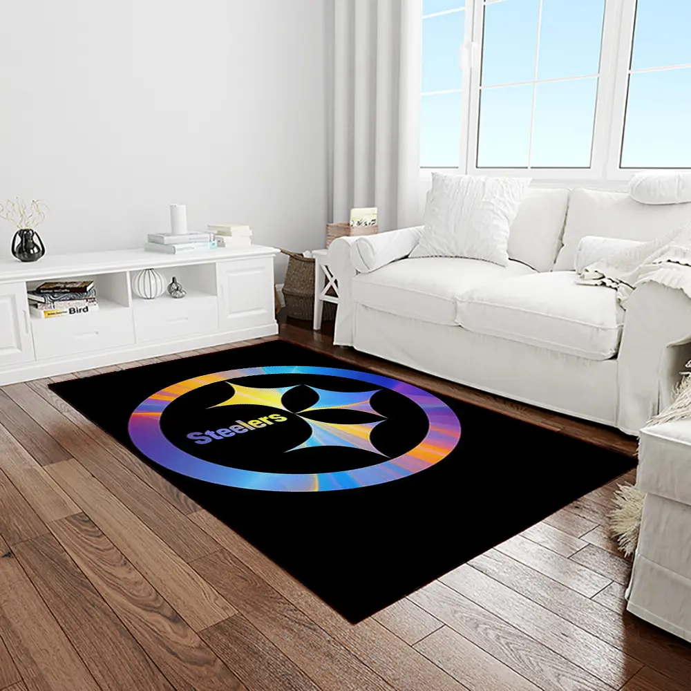 NFL Pittsburgh Steelers Football Team Logo Rectangle Area Rug PTTS32