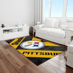 NFL Pittsburgh Steelers Football Team Logo Rectangle Area Rug PTTS36
