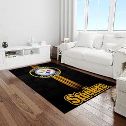 NFL Pittsburgh Steelers Football Team Logo Rectangle Area Rug PTTS38