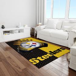 NFL Pittsburgh Steelers Football Team Logo Rectangle Area Rug PTTS40