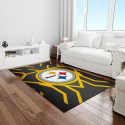 NFL Pittsburgh Steelers Football Team Logo Rectangle Area Rug PTTS42