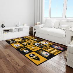 NFL Pittsburgh Steelers Football Team Logo Rectangle Area Rug PTTS46