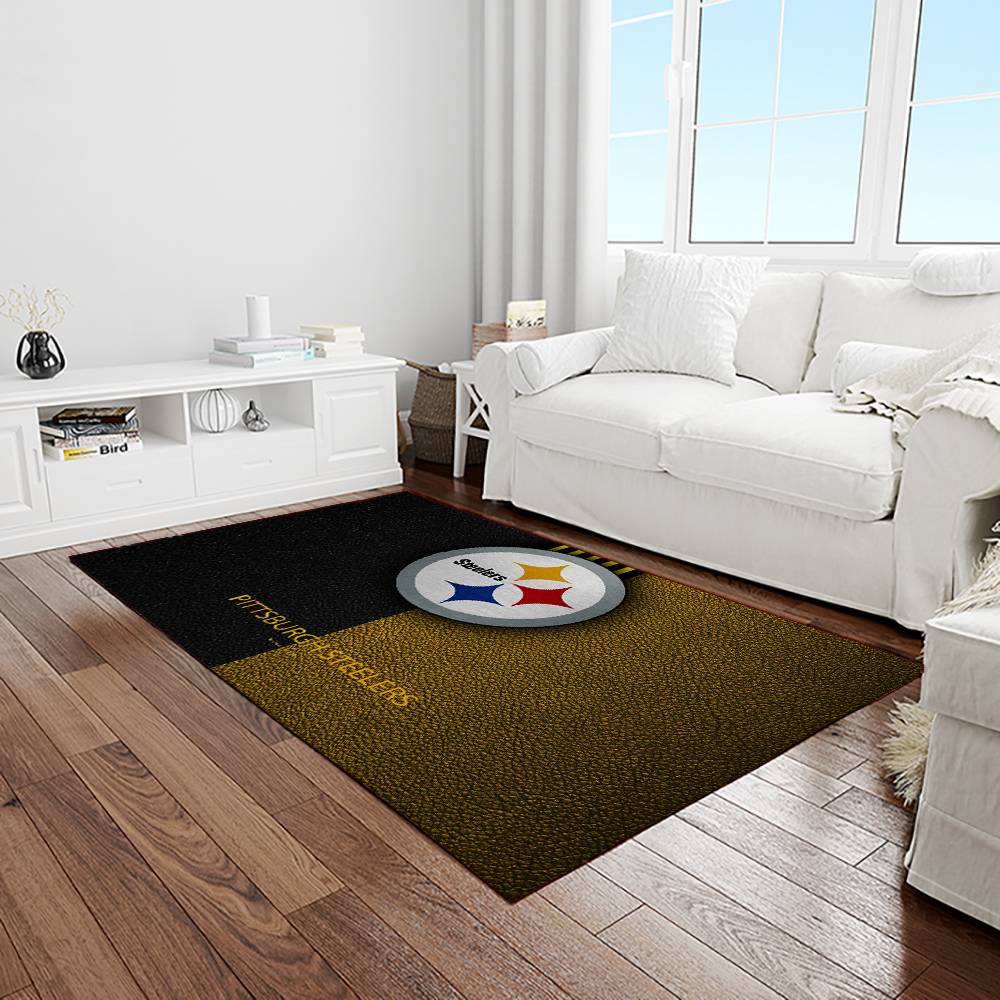 NFL Pittsburgh Steelers Football Team Logo Rectangle Area Rug PTTS47