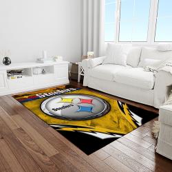 NFL Pittsburgh Steelers Football Team Logo Rectangle Area Rug PTTS48