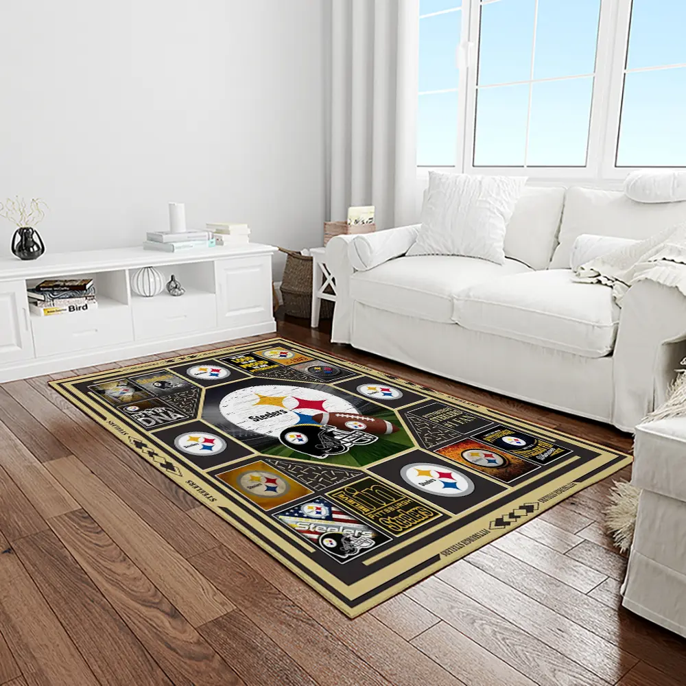 NFL Pittsburgh Steelers Football Team Logo Rectangle Area Rug PTTS49