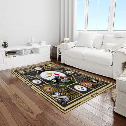 NFL Pittsburgh Steelers Football Team Logo Rectangle Area Rug PTTS49