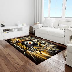 NFL Pittsburgh Steelers Football Team Logo Rectangle Area Rug PTTS51