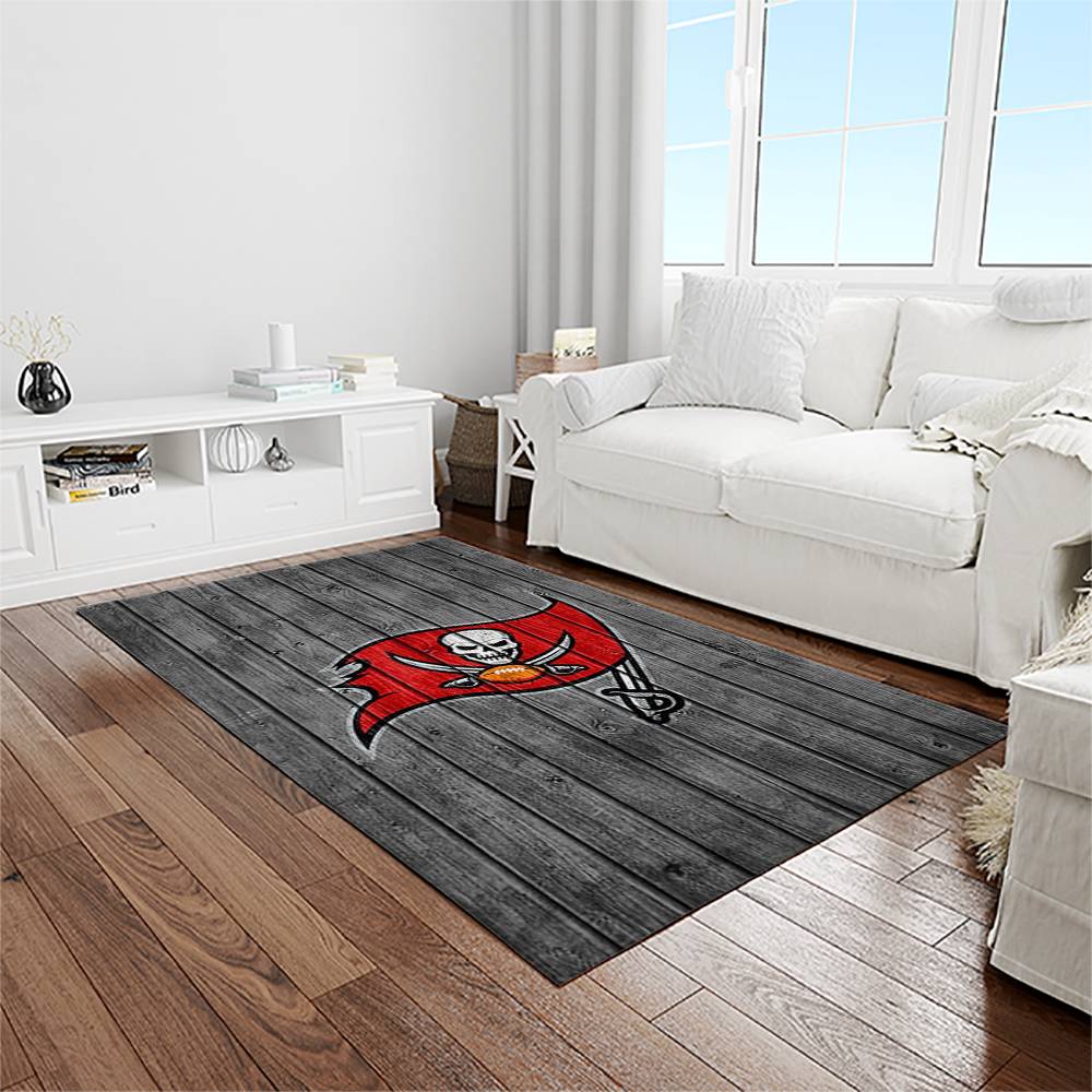 NFL Tampa Bay Buccaneers Team Logo Rectangle Area Rug TBB08
