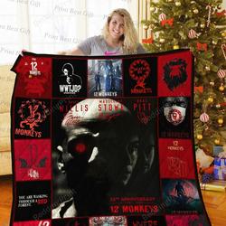 12 Monkeys Poster Quilt Blanket and Home Decor