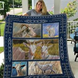 17005 Goat Customize Quilt Blanket and Home Decor