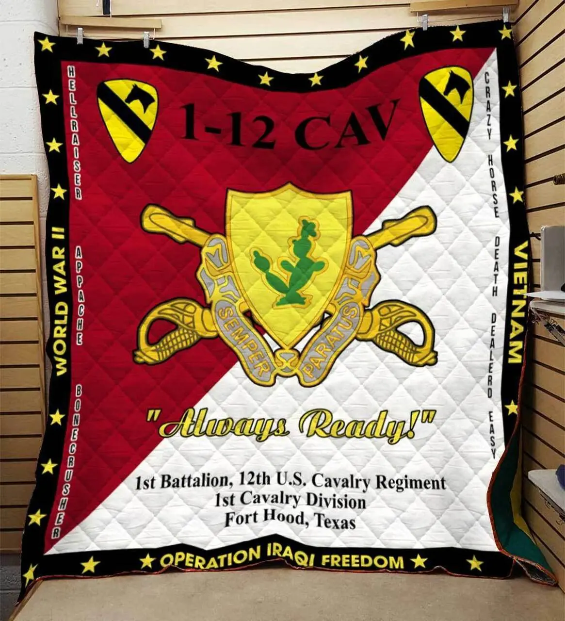 1St Cavalry Division Blanket Htt-Qvk00043 Quilt and Home Decor