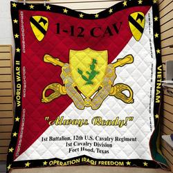 1St Cavalry Division Blanket  Htt-Qvk00043  Quilt and Home Decor
