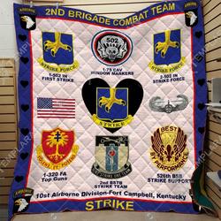 2Nd Brigare Combat Team Blanket  Htt-Qct0006  Quilt and Home Decor