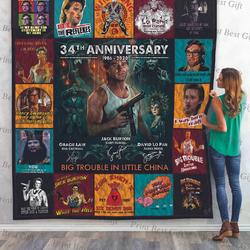 34Th Anniversary Of Big Trouble In Little China Quilt Blanket Great Customized Blanket Gifts For Birthday Christmas Thanksgiving and Home Decor