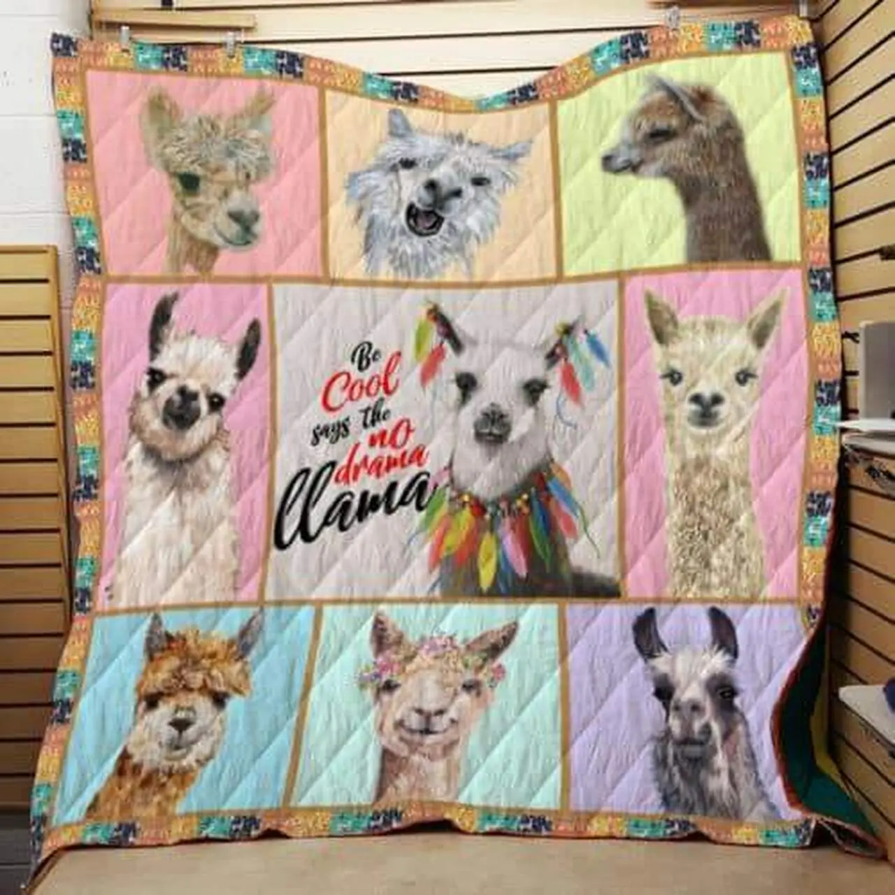 3d Llama Quilt Blanket Th195 and Home Decor