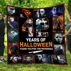 42 Years Of Halloween Quilt Blanket and Home Decor