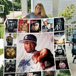 50 Cent Quilt Blanket 0953 and Home Decor