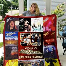 50 Years Of Bob Seger Quilt Blanket and Home Decor