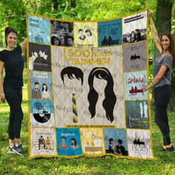 500 Days Of Summer Poster Quilt Blanket Ver 2 and Home Decor