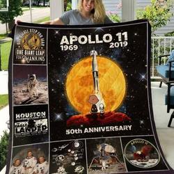 50Th Anniversary Of Apollo 11 Quilt Blanket  Limited Quilt Blanket and Home Decor