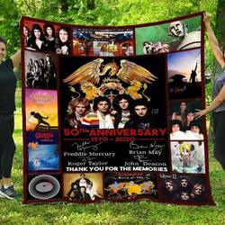 50Th Anniversary Of Queen Band All Season Plus Size Quilt Blanket and Home Decor
