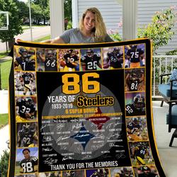 86Th Pittsburgh Steelers Quilt 3T029 and Home Decor
