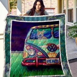 A Bc-Corgi 1 Quilt Blanket and Home Decor