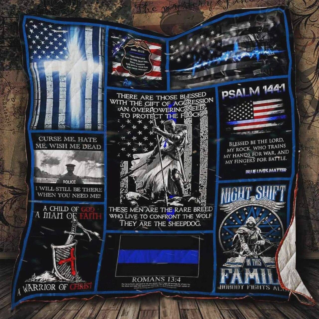 A Child Of God A Man Of Faith Quilt Blanket Great Customized Blanket Gifts For Birthday Christmas Thanksgiving and Home Decor