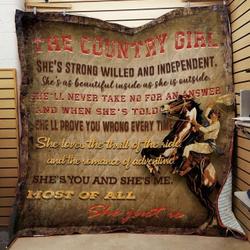 A Country Girl Like You And Me Quilt Blanket ABC07113604 and Home Decor