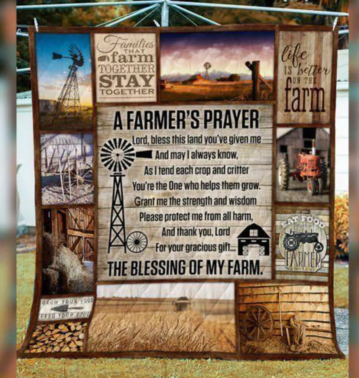 A Farmer S Prayer HUR1635 3D Customized Quilt 2307 and Home Decor